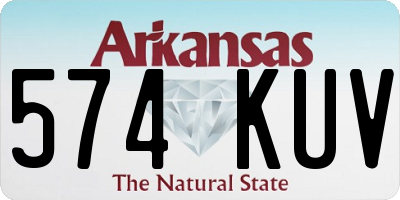 AR license plate 574KUV