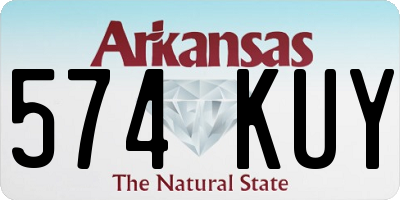 AR license plate 574KUY