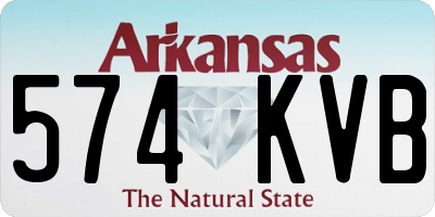 AR license plate 574KVB