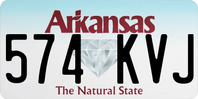 AR license plate 574KVJ
