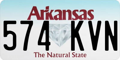 AR license plate 574KVN