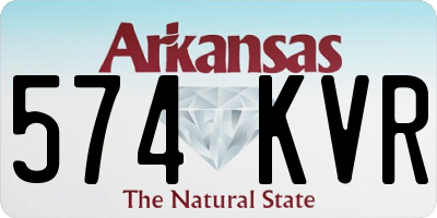 AR license plate 574KVR