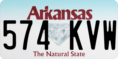 AR license plate 574KVW