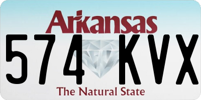 AR license plate 574KVX