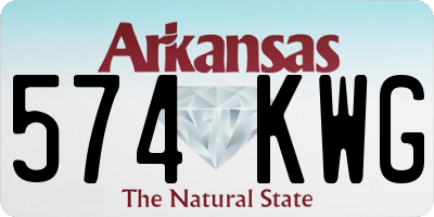AR license plate 574KWG