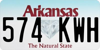 AR license plate 574KWH