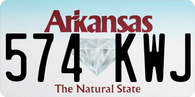 AR license plate 574KWJ