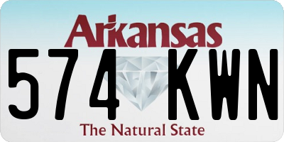 AR license plate 574KWN