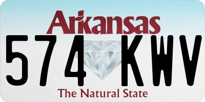 AR license plate 574KWV