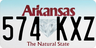 AR license plate 574KXZ