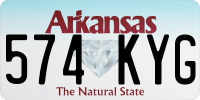 AR license plate 574KYG