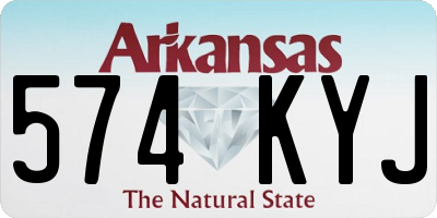 AR license plate 574KYJ