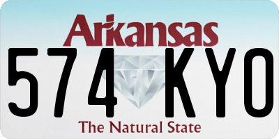 AR license plate 574KYO