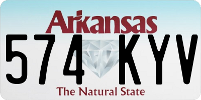 AR license plate 574KYV
