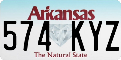 AR license plate 574KYZ