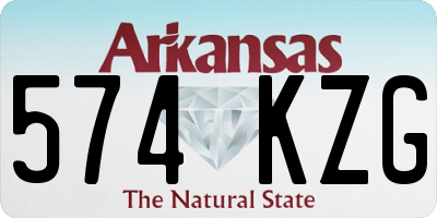AR license plate 574KZG
