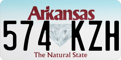 AR license plate 574KZH