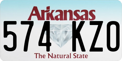 AR license plate 574KZO