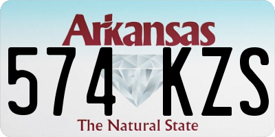 AR license plate 574KZS