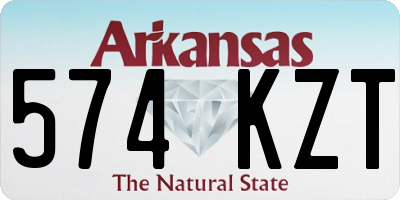 AR license plate 574KZT