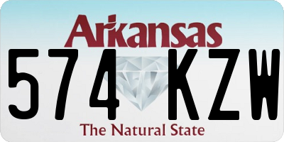 AR license plate 574KZW