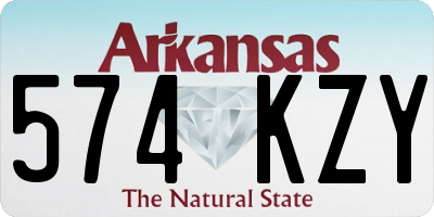 AR license plate 574KZY