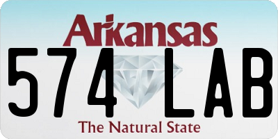 AR license plate 574LAB