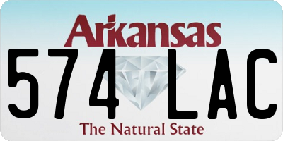 AR license plate 574LAC