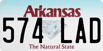 AR license plate 574LAD