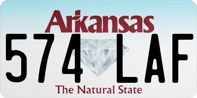 AR license plate 574LAF