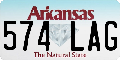 AR license plate 574LAG
