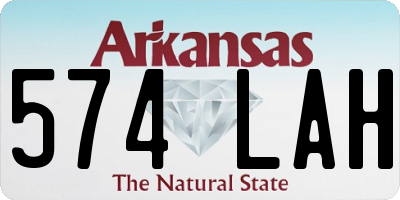 AR license plate 574LAH
