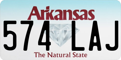 AR license plate 574LAJ