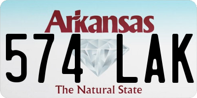 AR license plate 574LAK