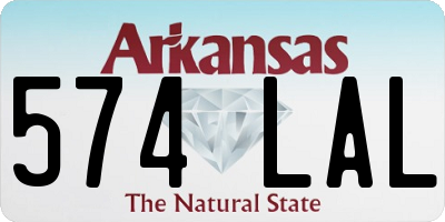 AR license plate 574LAL