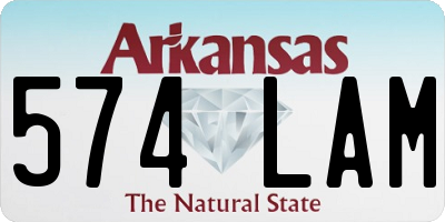 AR license plate 574LAM
