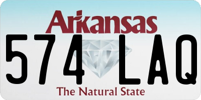 AR license plate 574LAQ