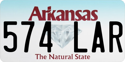 AR license plate 574LAR