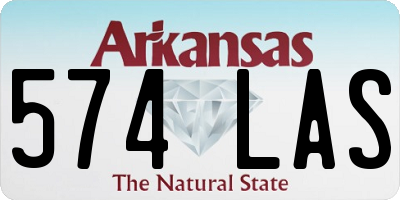 AR license plate 574LAS