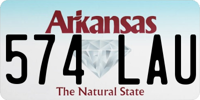 AR license plate 574LAU