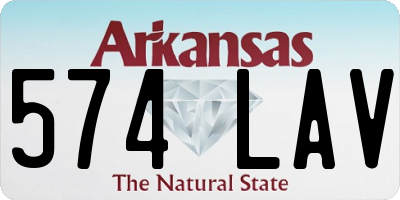 AR license plate 574LAV