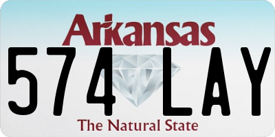 AR license plate 574LAY
