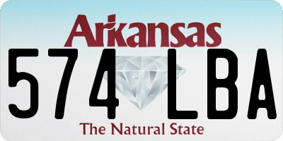AR license plate 574LBA