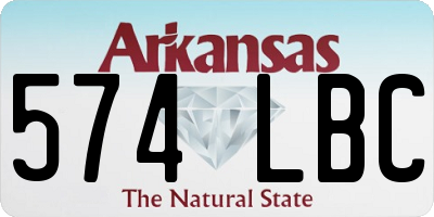 AR license plate 574LBC