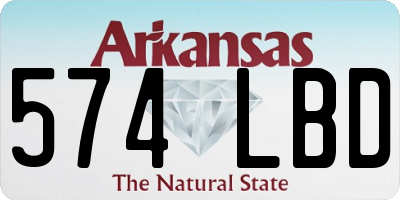 AR license plate 574LBD