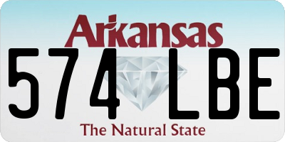 AR license plate 574LBE