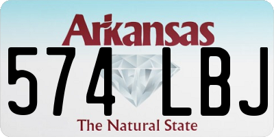 AR license plate 574LBJ