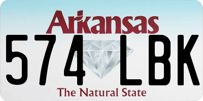 AR license plate 574LBK