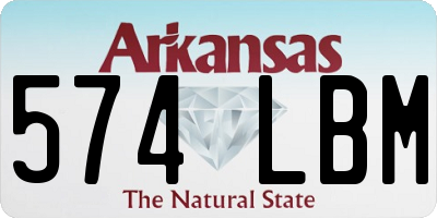 AR license plate 574LBM
