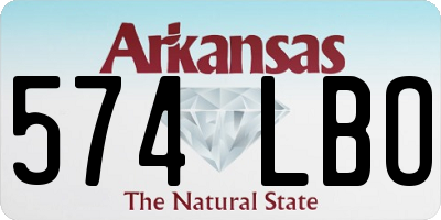 AR license plate 574LBO